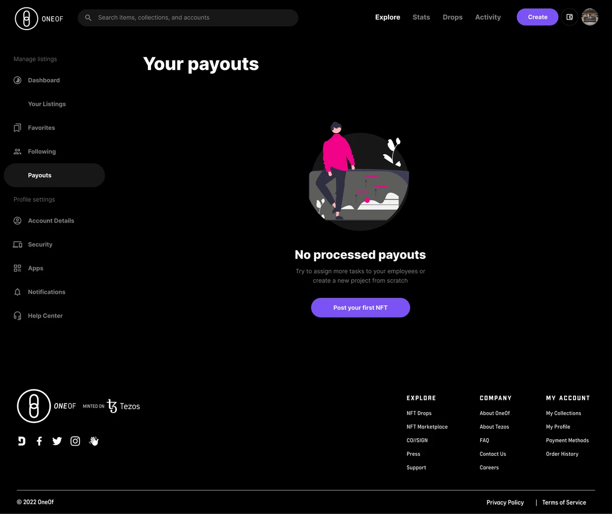 No processed payouts