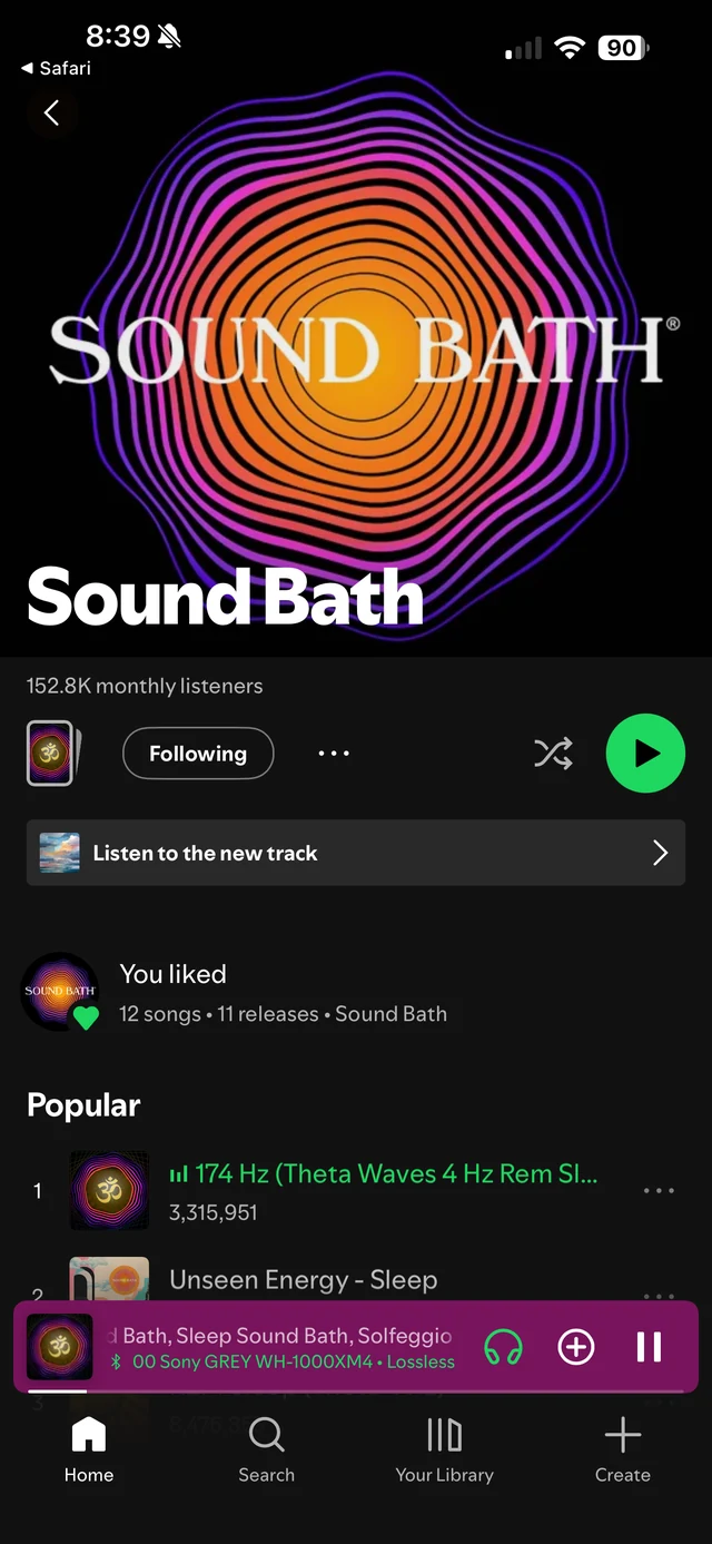 Artist page