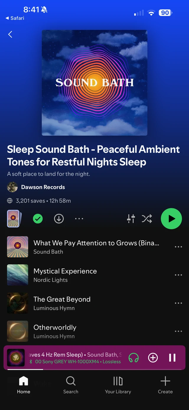 Sleep playlist